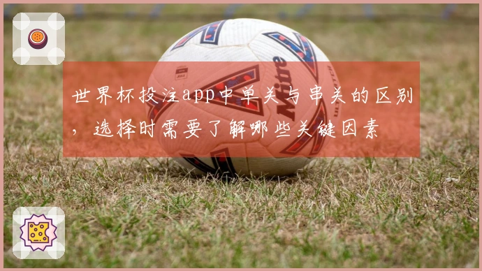 世界杯投注app中单关与串关的区别，选择时需要了解哪些关键因素